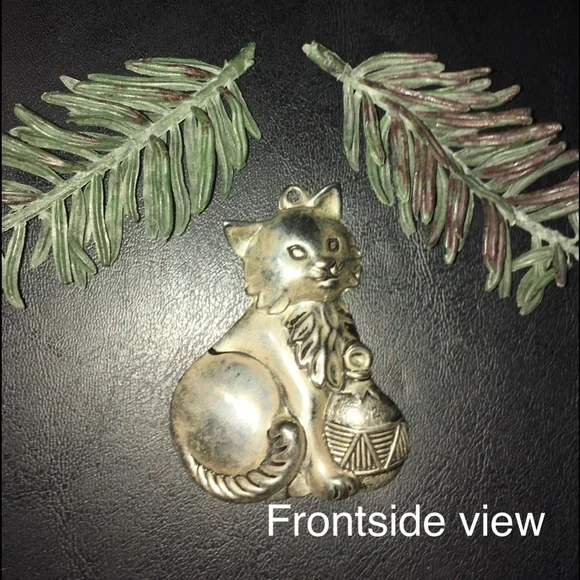 Gorham holiday kitty cat pendant/ Christmas ornament - Picture 5 of 16